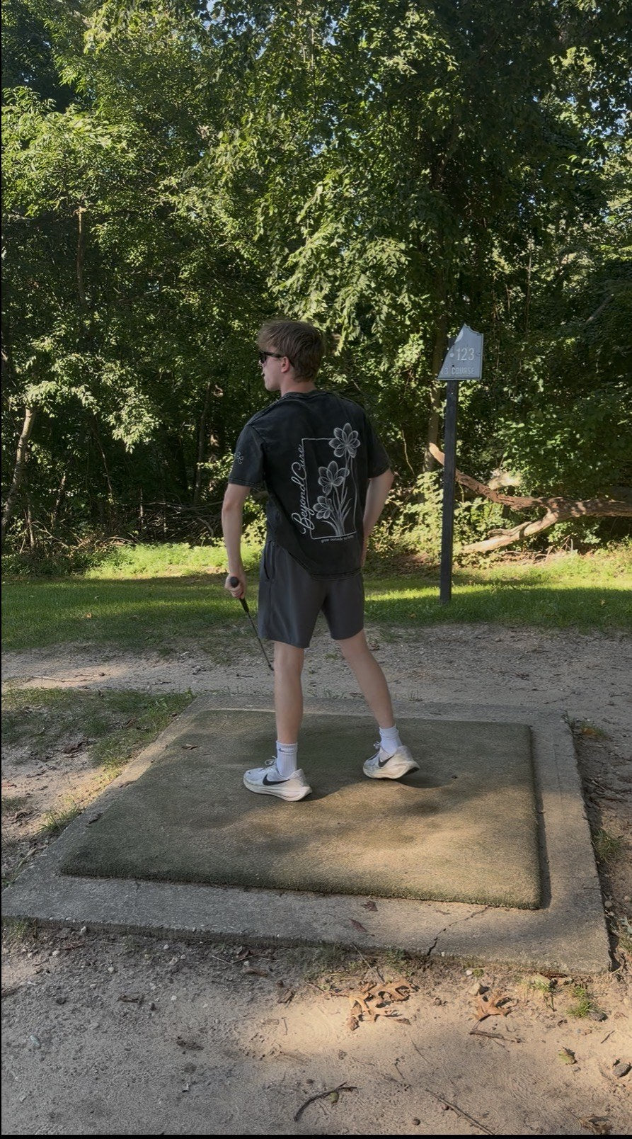 BeyondCure golf campaign back portrait on the tee box